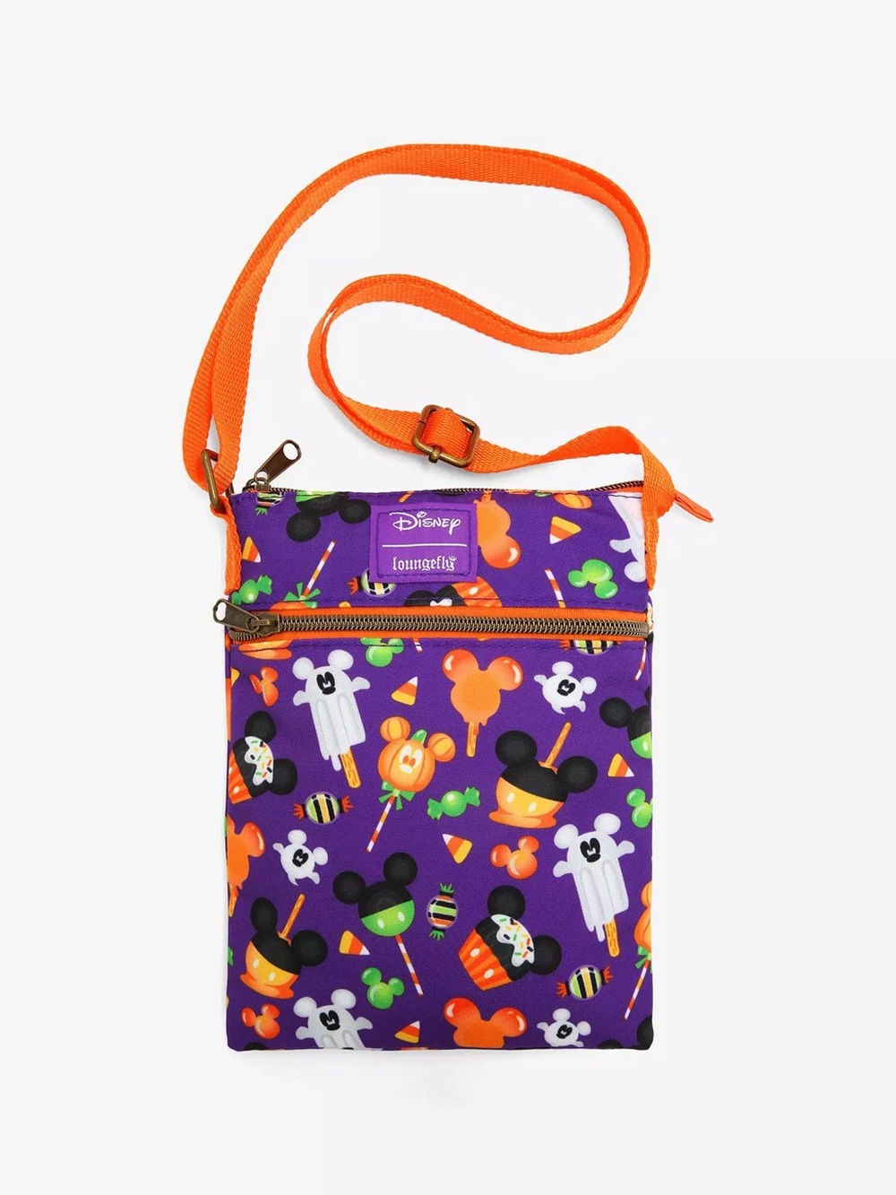 Loungefly Disney Micky Halloween Treats Passport Bag Purse NWT